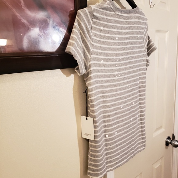 Hye Park & Lune Soft Comfy Paint Splashed Striped Top - Picture 6 of 7
